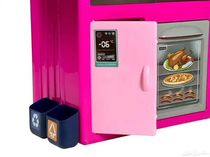 مطبخ لعب للأطفال بتصميم ستاند - مطبخ للبنات مع ملحقات مميزة 5