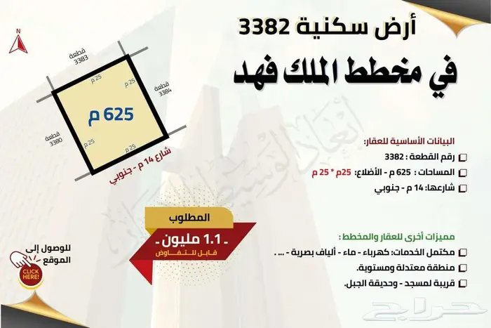 أرض سكنية للبيع في مخطط الملك فهد في المدينة المنورة 6