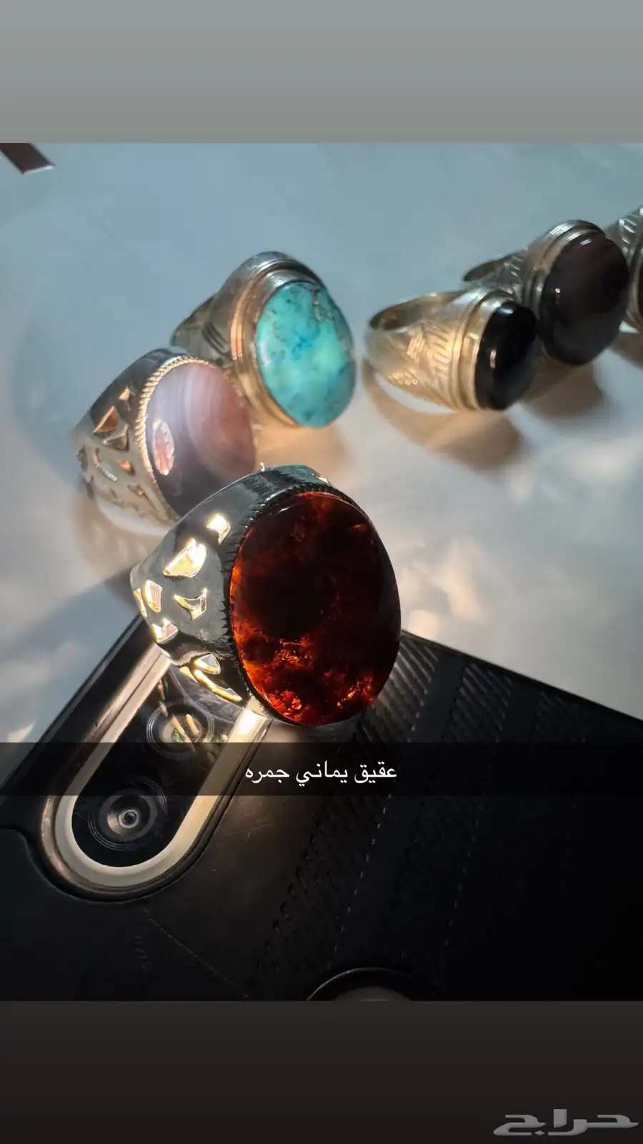 خواتم عقيق وفيروز 0