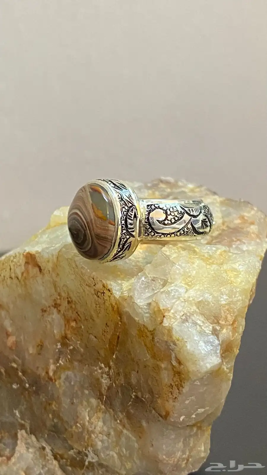 خاتم عقيق حبه صغيره 1