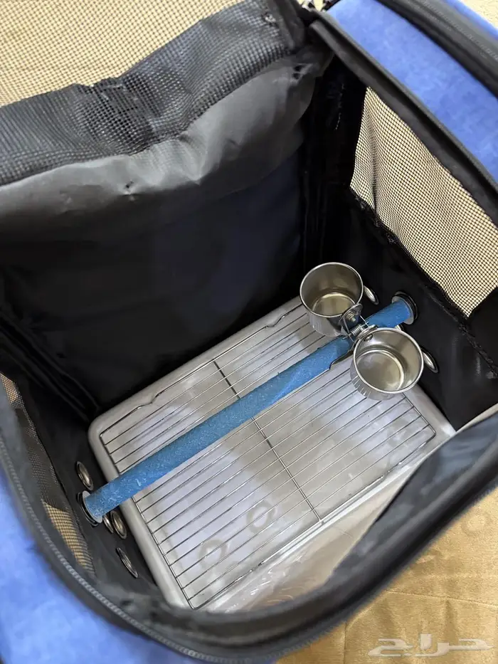 حقيبة قماش فاخر للببغاء (ازرق) 2