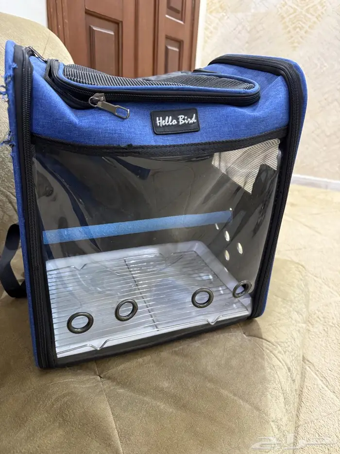 حقيبة قماش فاخر للببغاء (ازرق) 0