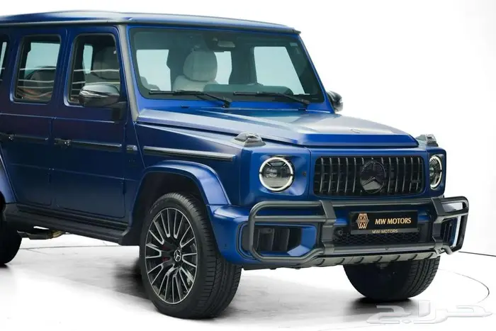 مرسيدس G 63 موديل 2025 أصفار خليجي أزرق ماجنو أبيض 2