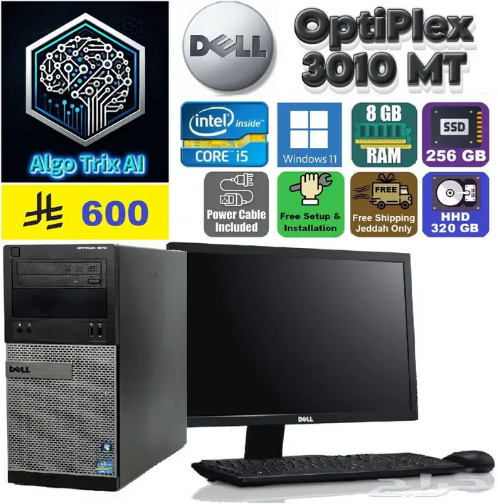 DELL 3010 OptiPlex i5-3470 كمبيوتر مكتبي كامل 0