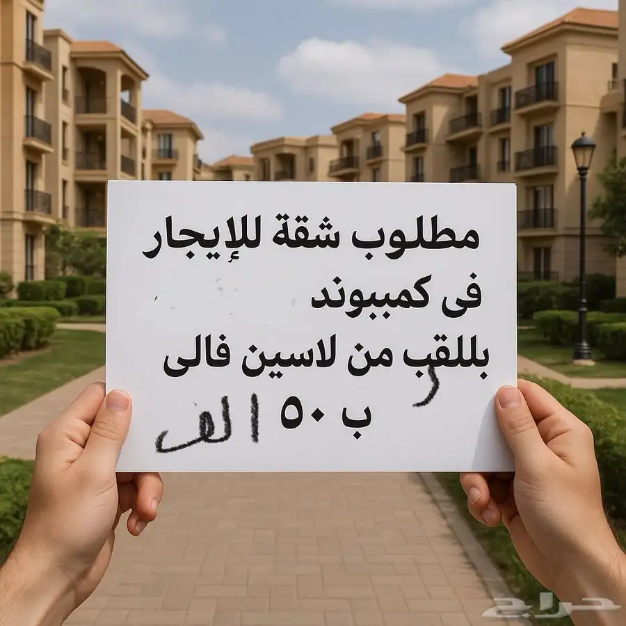 مطلوب شقة للايجار فى كمبوند يفضل بالقرب من لاسين فالى ب 50 0