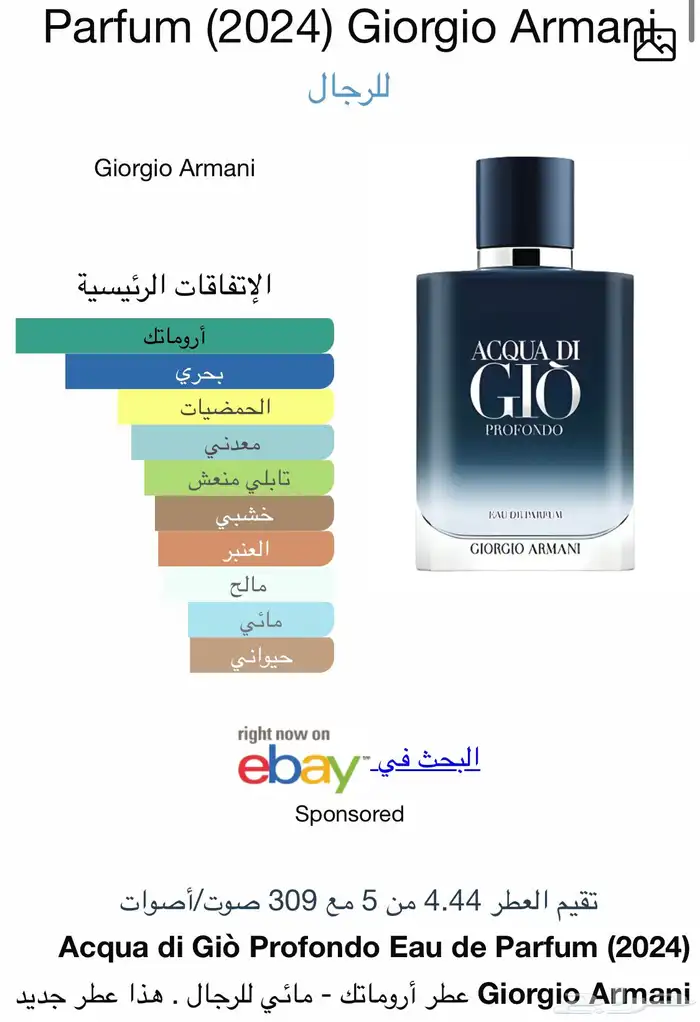 عطر اكوا دي جيو بروفندو 2024 0