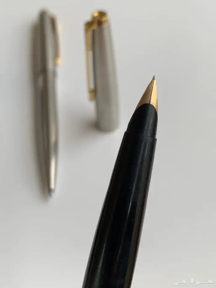 طقم اقلام باركر 45 فضي ريشه ذهب عيار 10K 6