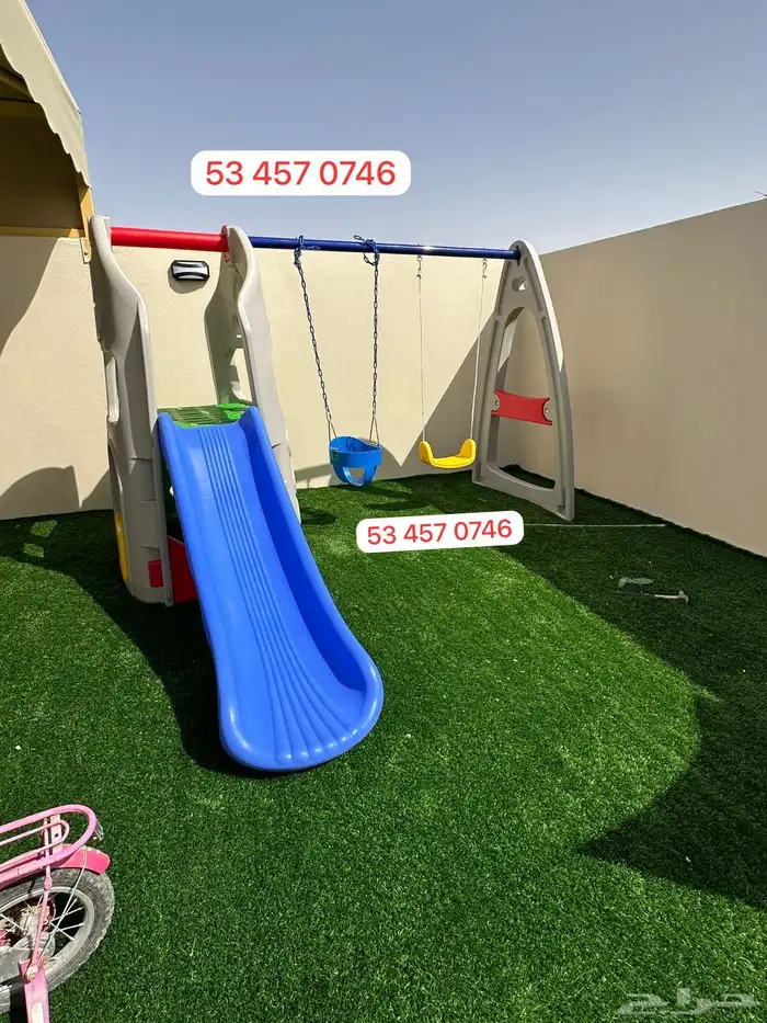 لعبه مميزه وجذابه مراجيح زحليق بلاستيكيه أمان للأطفال قويه 10