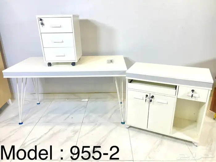 مكاتب لون ابيض و رصاصي مكاتب مدير مكاتب زجاج مكاتب مودرن 12