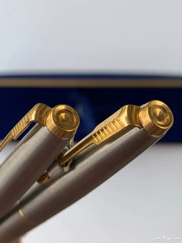 طقم اقلام باركر 45 فضي ريشه ذهب عيار 10K 3