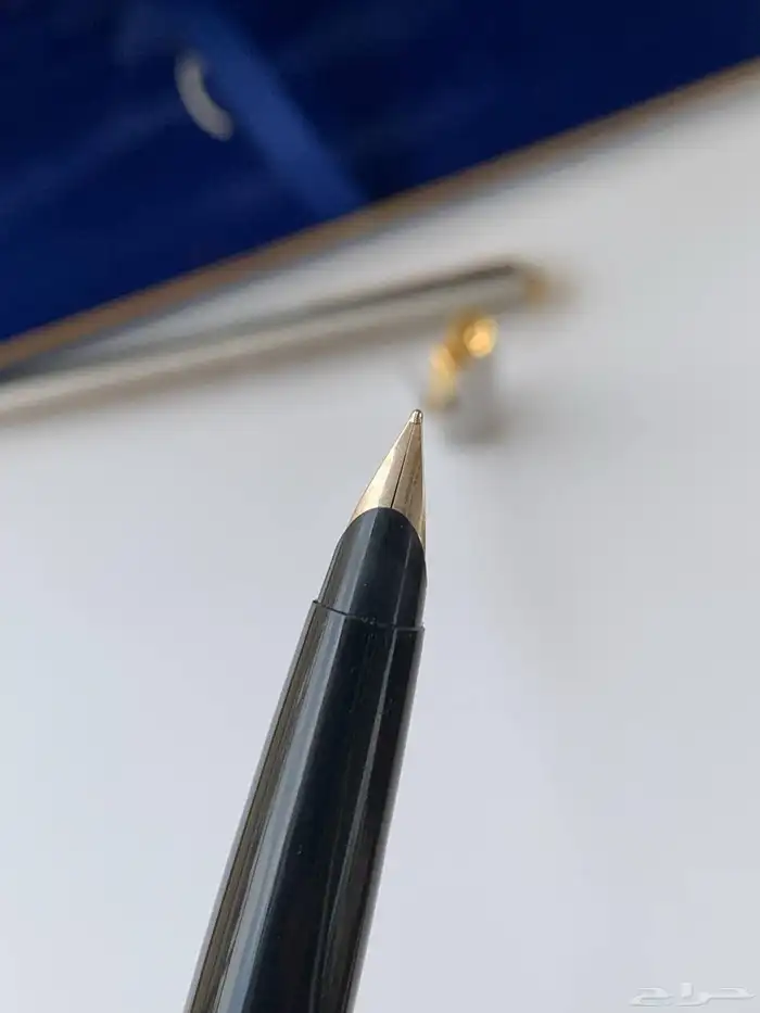 طقم اقلام باركر 45 فضي ريشه ذهب عيار 10K 8