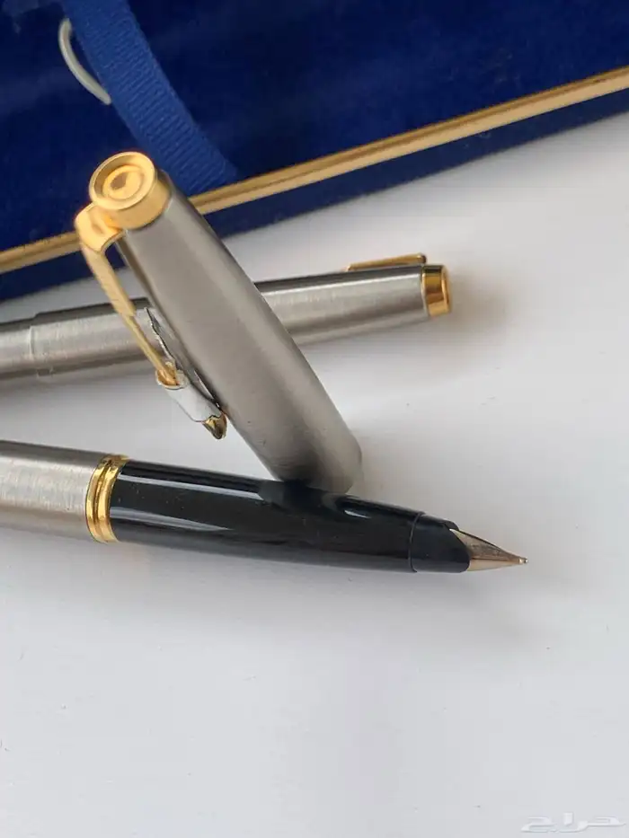 طقم اقلام باركر 45 فضي ريشه ذهب عيار 10K 5