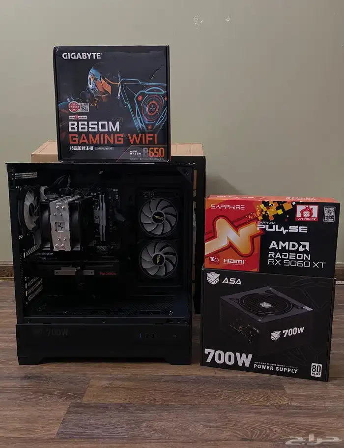 تجميعة بي سي اقتصادية كرت 9060XT 16GB 3