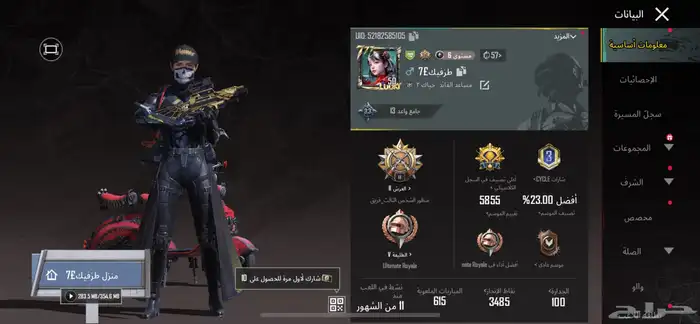 حساب ببجي للبيع 3