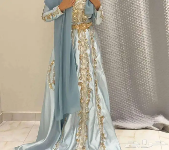 قفطان مغربي ملبوس ساعتين فقط جديد 0