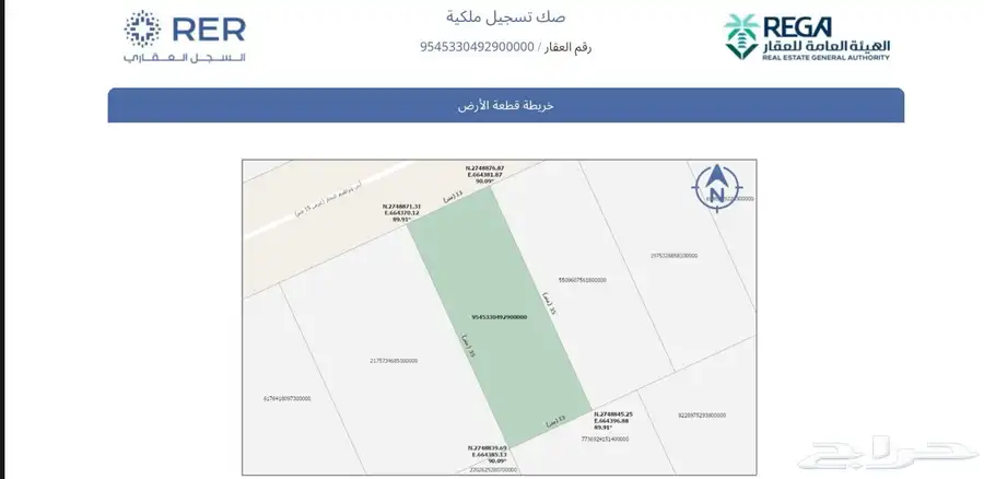 ارض سكنيه بحي العارض 0
