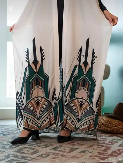 أوفرهول أسود مع عباية 3