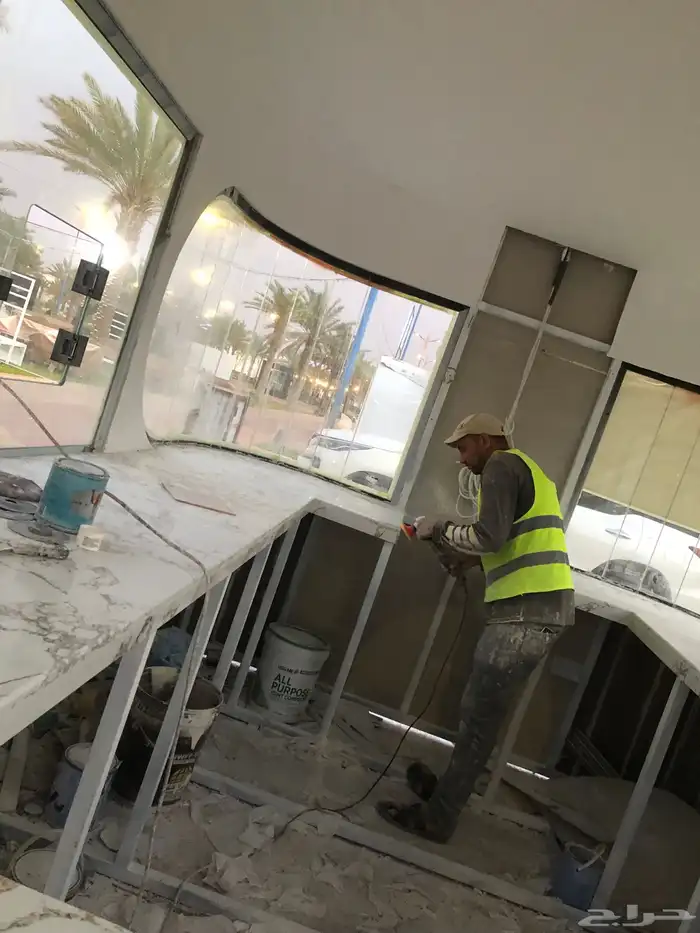 مغاسل رخام طبيعي وصناعة ومطبخ وطولات مع التركيب 2