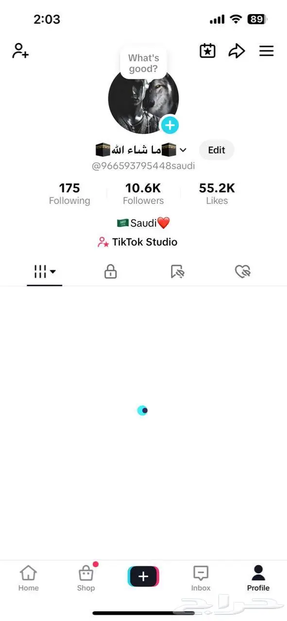 حساب تيك توك بيع 0