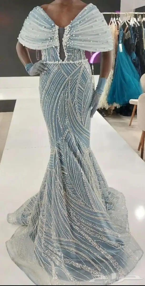 تخفيض فستان سهره فخم (شك) 2