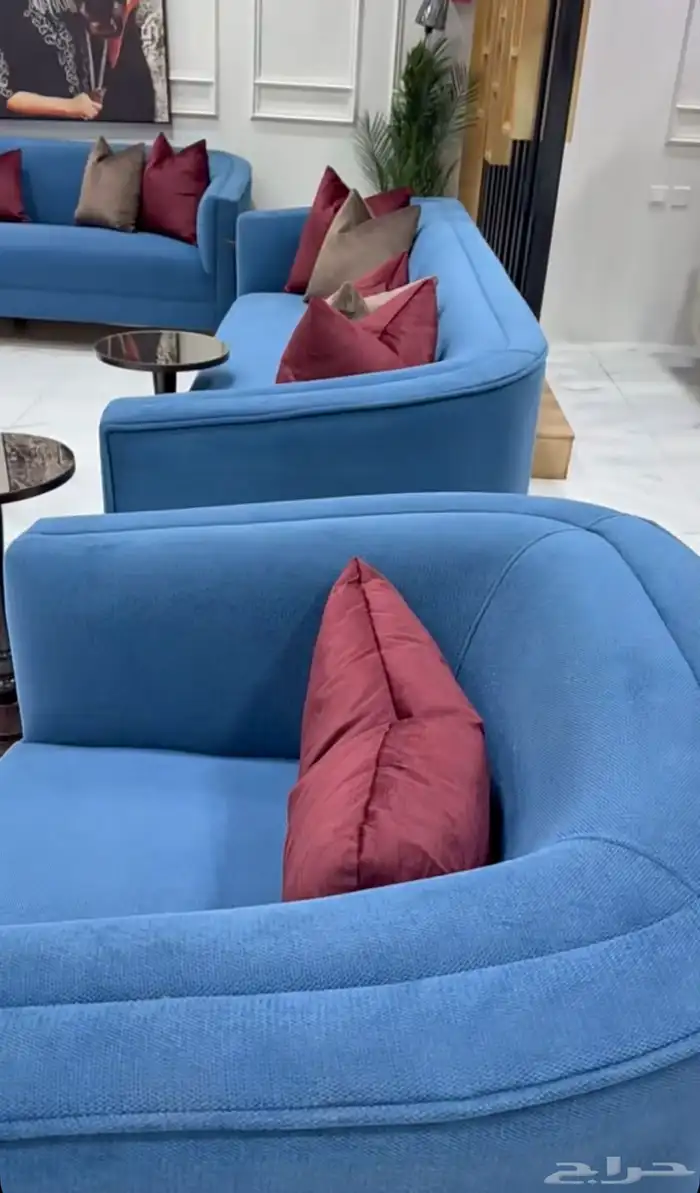 كنب مفرق تفصيل خشب سويدي ماليزي اسفنج الترا فوم دانلوب 8