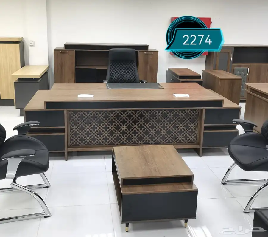 طقم مكتب فخم مودرن و مكاتب مديرية فاخره و جديد اثاث مكتب 3