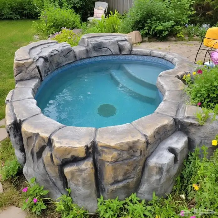 شلالات اندنيسي. صخريه وجزوع اشجار وجديات ضخريه 3