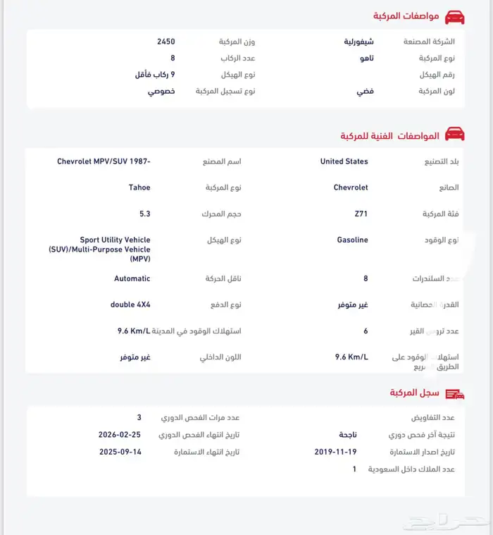 (تم البيع)تاهو 2020 (مخزن) عداد 57 الف دبل 51