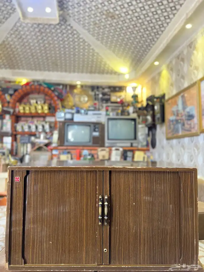 تلفزيون خشبي ابو ستارة ناشونال قديم تراثي 1