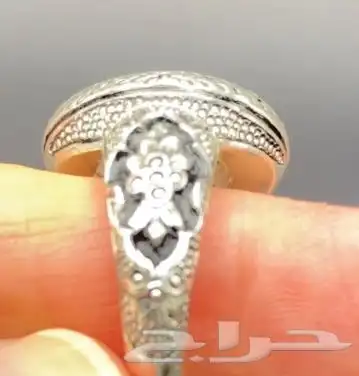 خاتم بحجر اوبال تفصيل ونقش مميز 0