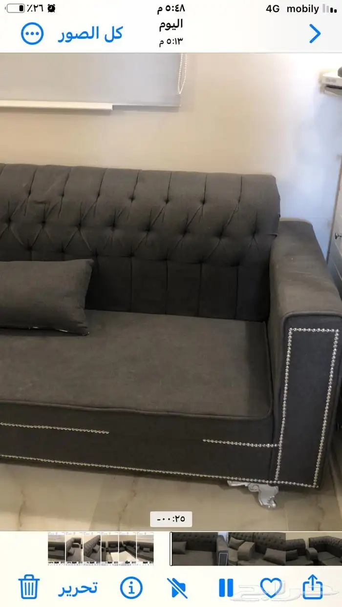 بيع كنب نص ارتفاع تقريبا 4 4   بيع كنب كلاسيكي ارزق 6