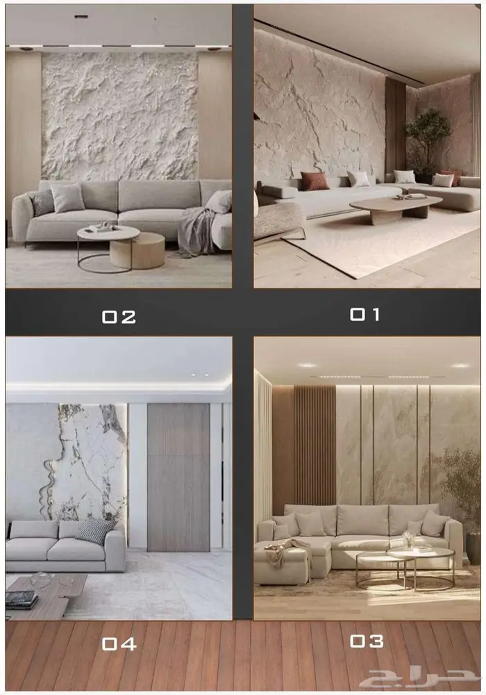 ديكور بديل خشب بديل رخام مع التركيب 31