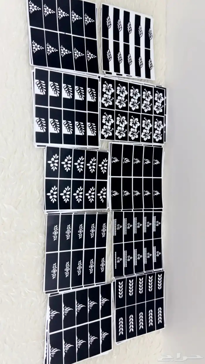 استيكرات حناء وشطرطون وأقماع حناء 0