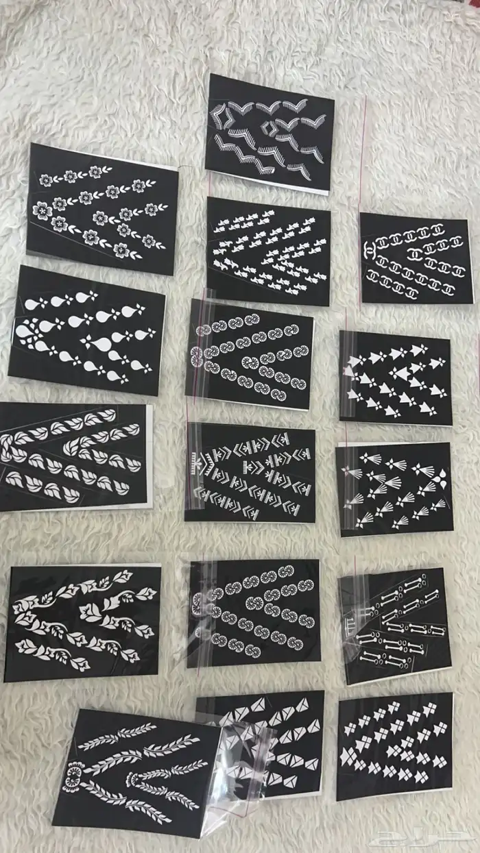 استيكرات حناء وشطرطون وأقماع حناء 5