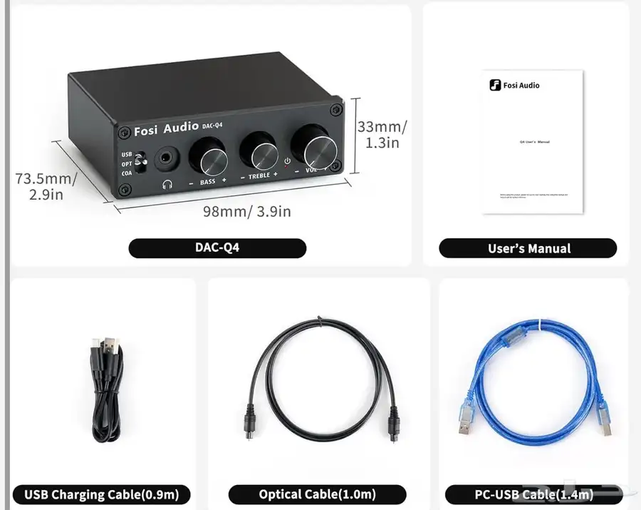 Fosi Audio DAC-Q4 - DAC يشغل الى 200ohmصوت مضخم 2