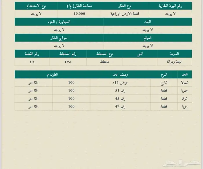 ارض زراعيه بالجله عشر الاف 1