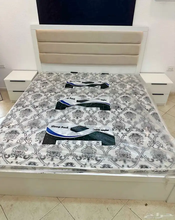 سرير  دواليب  مراتب  تسريحة   غرفة نوم كامل   جزامه 1