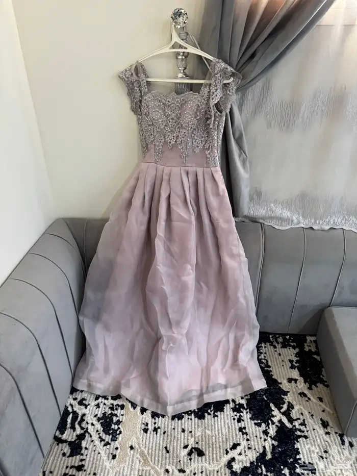 فستان بنفسجي سهرة مقاس ميديم 1