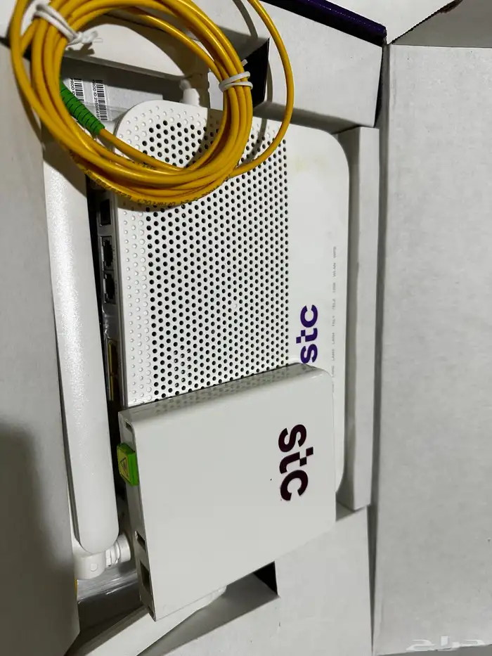 راوتر ألياف stc مع كامل اغراضه 1