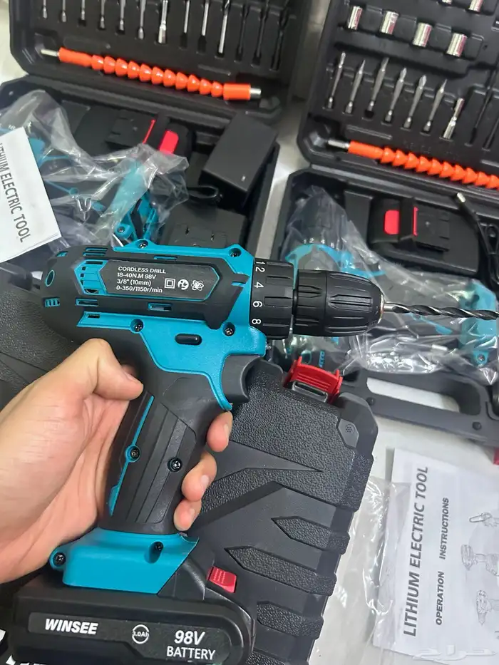 درل كهربائي شنيور لا سلكي 98 فولت dril 0