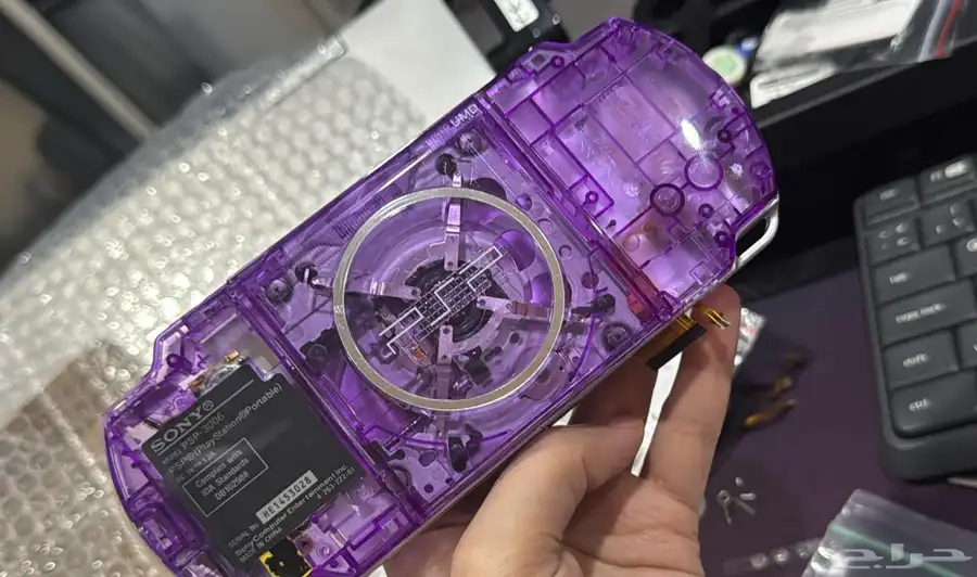 PSP 3000 اللون بنفسجي مهكرة مجددة بالكامل 1