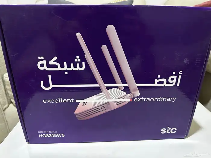 راوتر ألياف stc مع كامل اغراضه 0