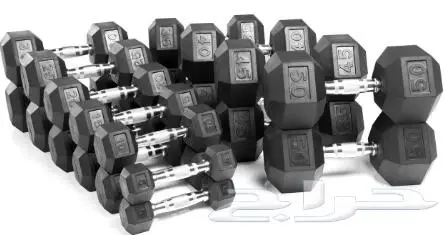 طقم اثقال دنابل حديد مغلفة بالمطاط Dumbbell 1