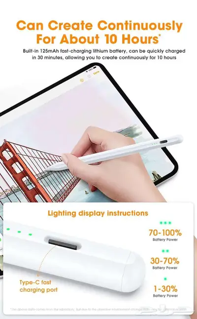 قلم ذكي للايباد والأجهزة اللوحية iPad ستايلس مغناطيسي 2