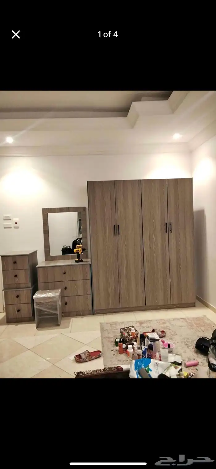 سرير  دواليب  مراتب  تسريحة   غرفة نوم كامل   جزامه 16