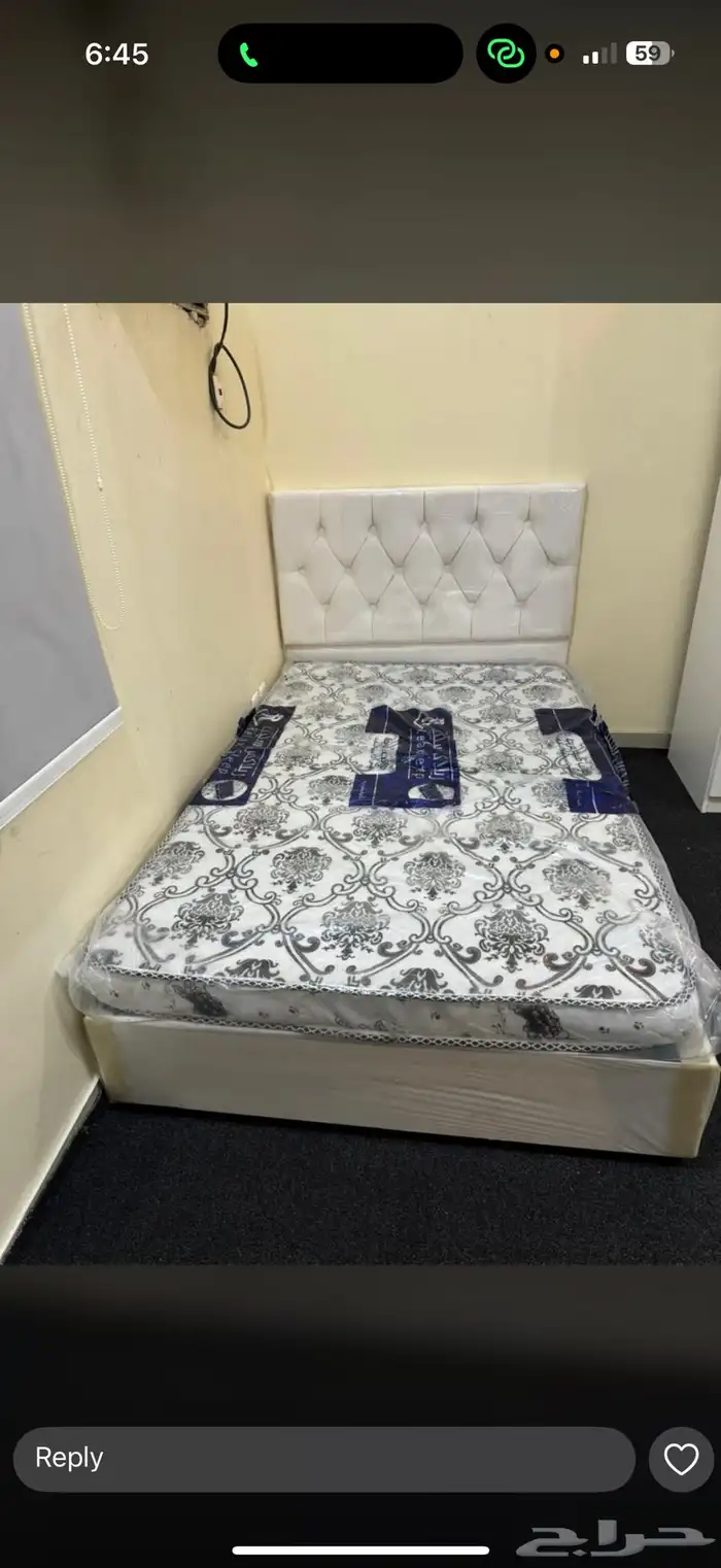 سرير  دواليب  مراتب  تسريحة   غرفة نوم كامل   جزامه 5