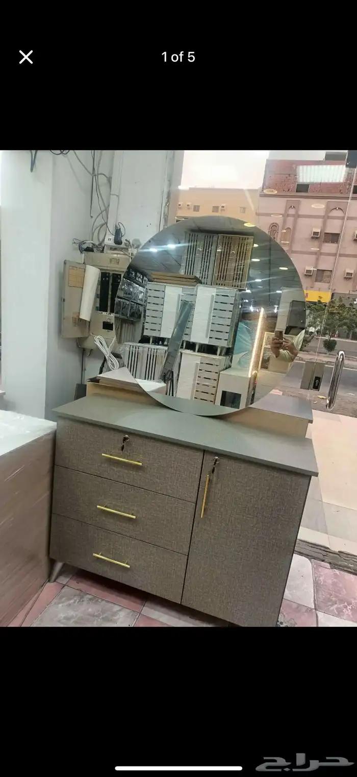 سرير  دواليب  مراتب  تسريحة   غرفة نوم كامل   جزامه 14