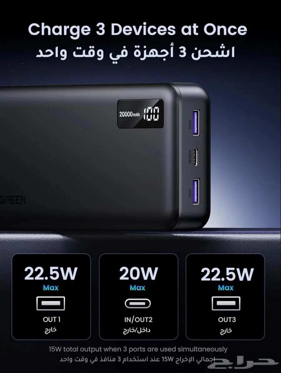 باور بنك 20 ألف ملي أمبير جديد اقل سعر 3