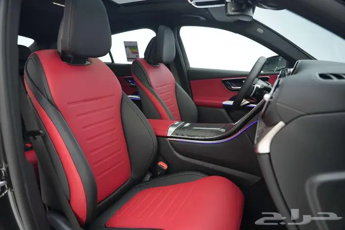 مرسيدس GLC 200 Coupe موديل 2025 أصفار خليجي رمادي غامق أحمر 8