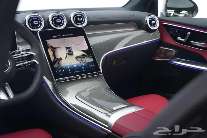 مرسيدس GLC 200 Coupe موديل 2025 أصفار خليجي رمادي غامق أحمر 11